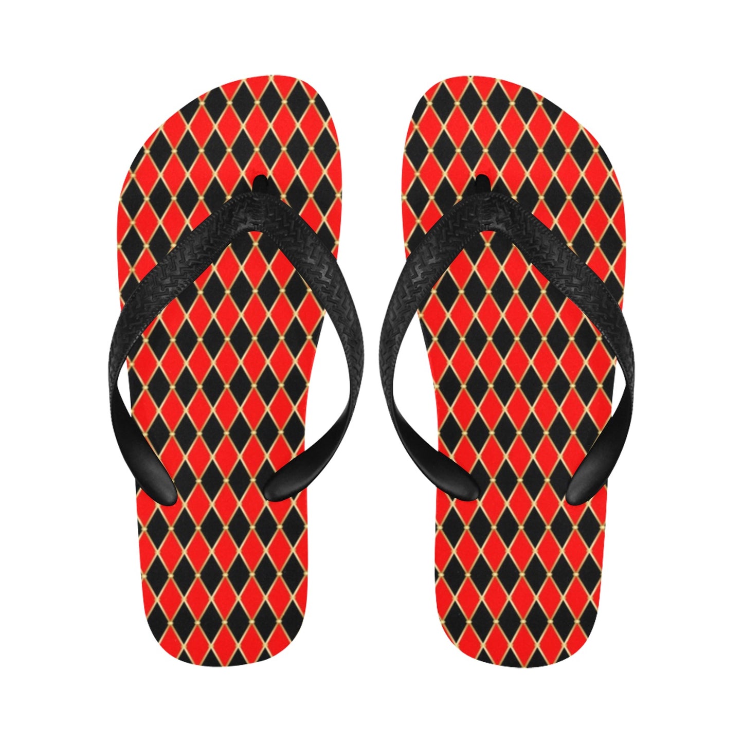 Harlequin Print Design LKS401 Flip Flops