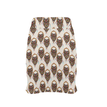 Wolf Tribal Dream Catcher Design Print 17" Golf & Pickleball Skort with Pockets