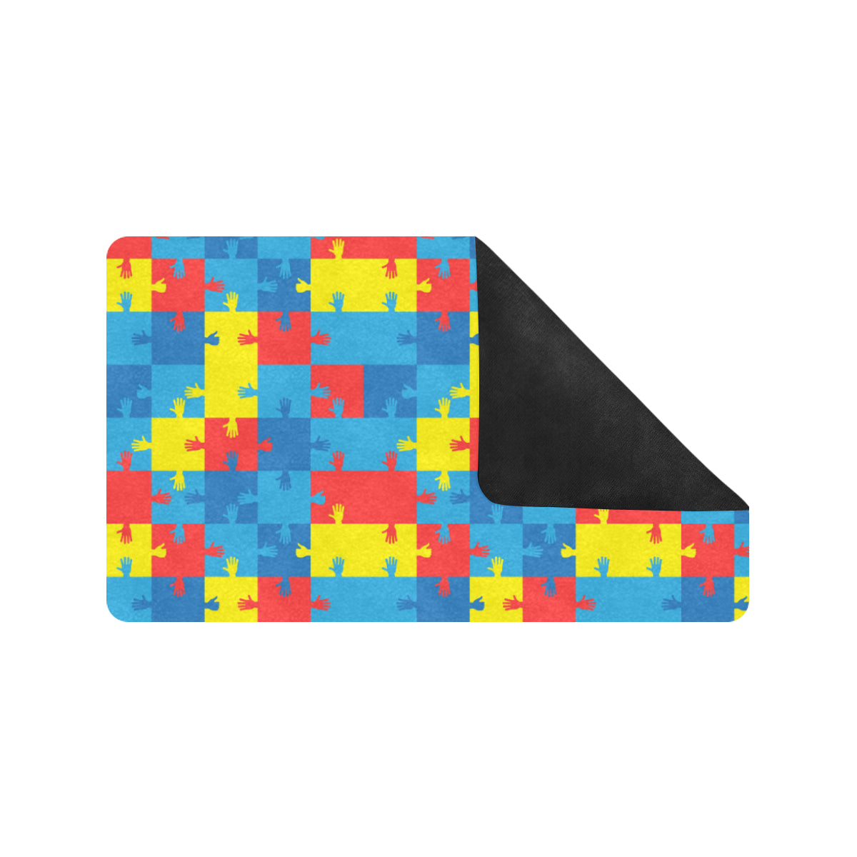 Autism Awareness Design Themed Print Rubber Doormat