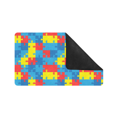 Autism Awareness Design Themed Print Rubber Doormat