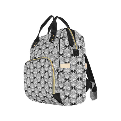 Lotus Mandala Print Pattern Diaper Bag Backpack