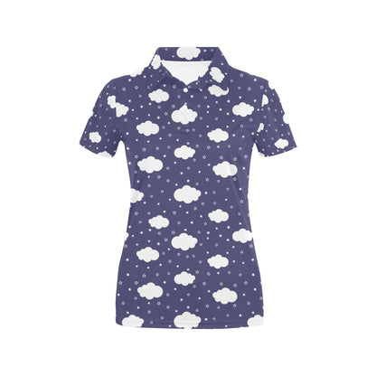 Cloud Pattern Print Design 03 Women's Polo Shirt