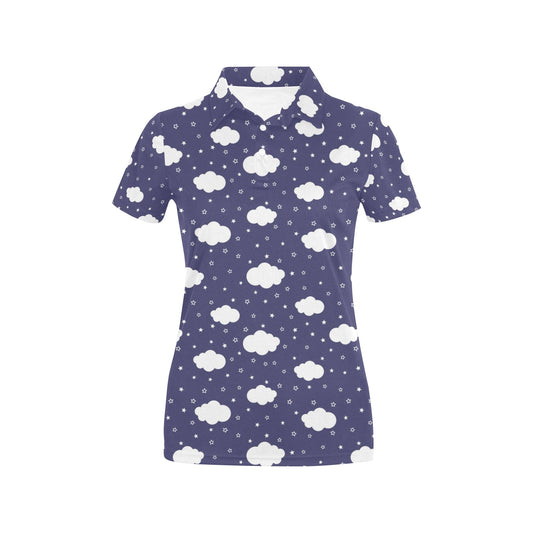Cloud Pattern Print Design 03 Women's Polo Shirt
