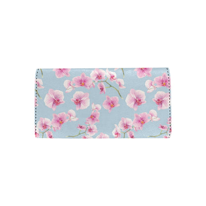 Orchid Pink Pattern Print Design OR01 Women's Trifold Wallet