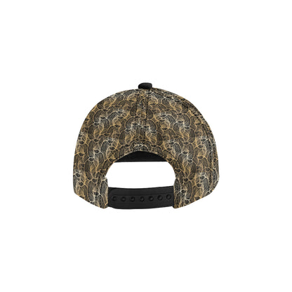 Elegant Gold leaf Print Snapback Cap