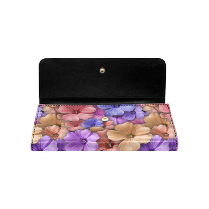 Colorful Geranium Pattern Women's Trifold Wallet