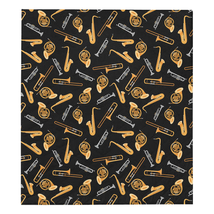 Jazz Pattern Print Design 01 Premium Quilt