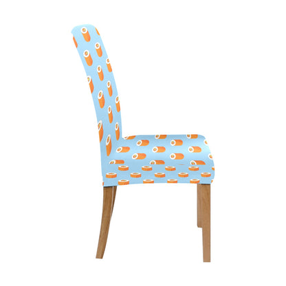 Salmon Sushi Print Design LKS307 Dining Chair Slipcover