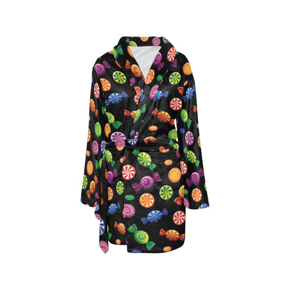 Candy Pattern Print Design 01 Women's Fleece Robe