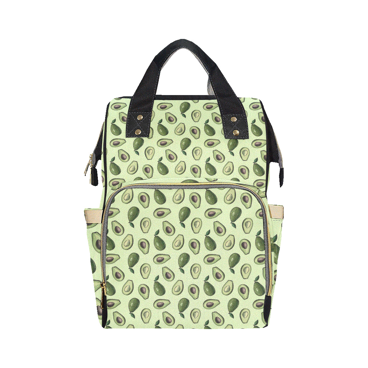 Avocado Pattern Print Design 02 Diaper Bag Backpack
