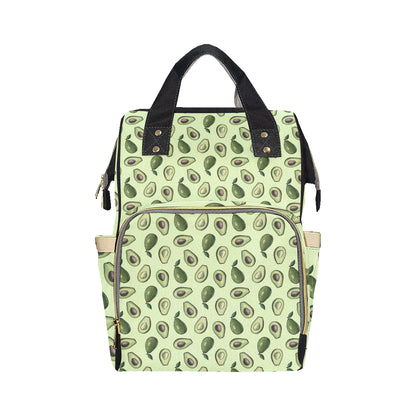 Avocado Pattern Print Design 02 Diaper Bag Backpack