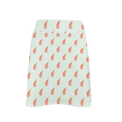 Shrimp Print Design LKS304 17" Golf & Pickleball Skort with Pockets
