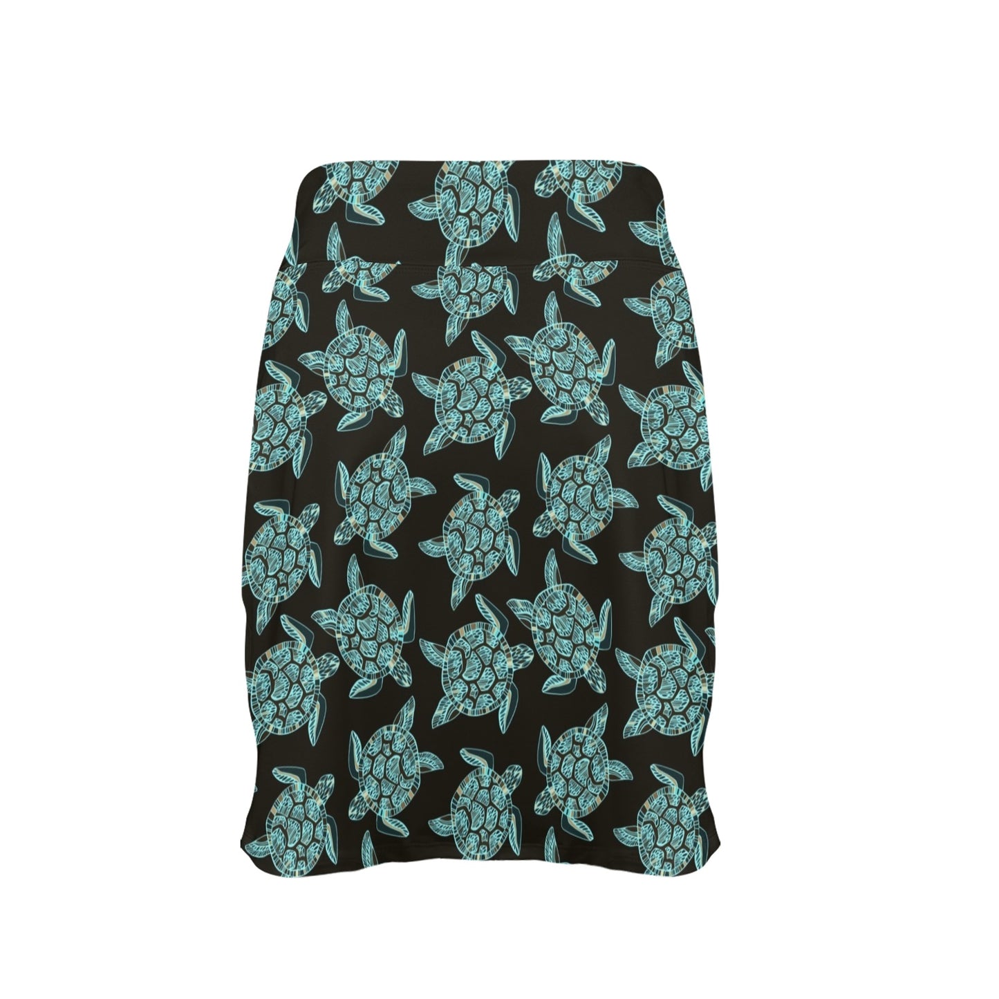 Sea Turtle Print Design LKS302 17" Golf & Pickleball Skort with Pockets