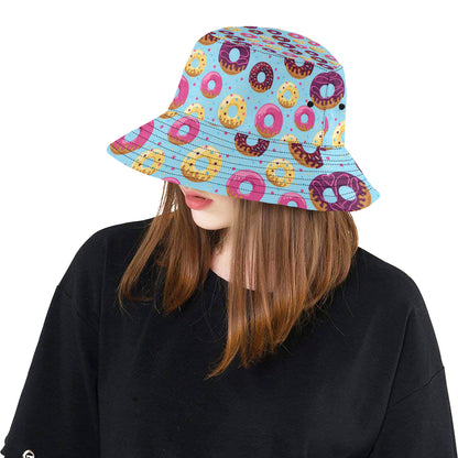 Donut Pattern Print Design DN07 Unisex Bucket Hat
