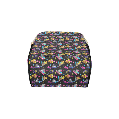 80s Pattern Print Design 3 Diaper Bag Backpack