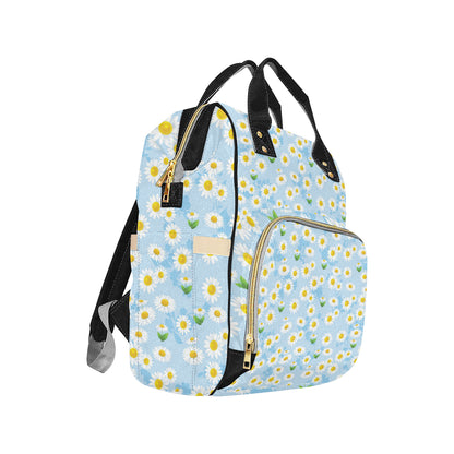 Daisy Pattern Print Design DS010 Diaper Bag Backpack