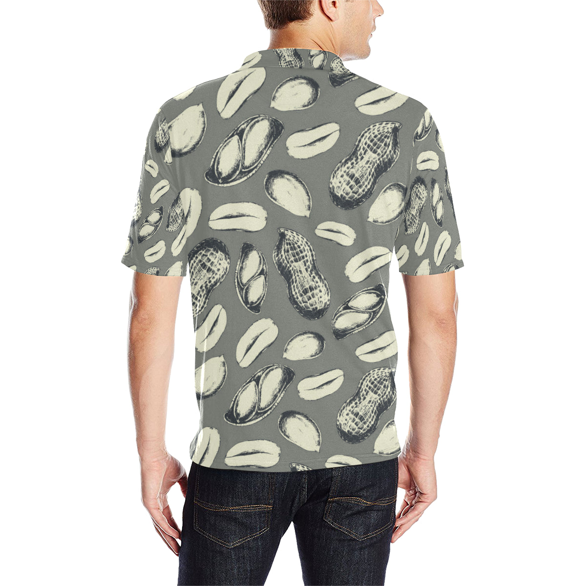 Peanut Pattern Print Design A01 Men Polo Shirt