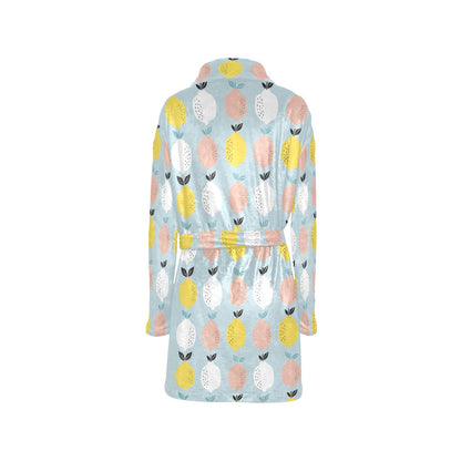 Citrus  Pattern Print Design 03 Women's Fleece Robe