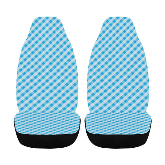Gingham Print Design LKS401 Car Seat Covers