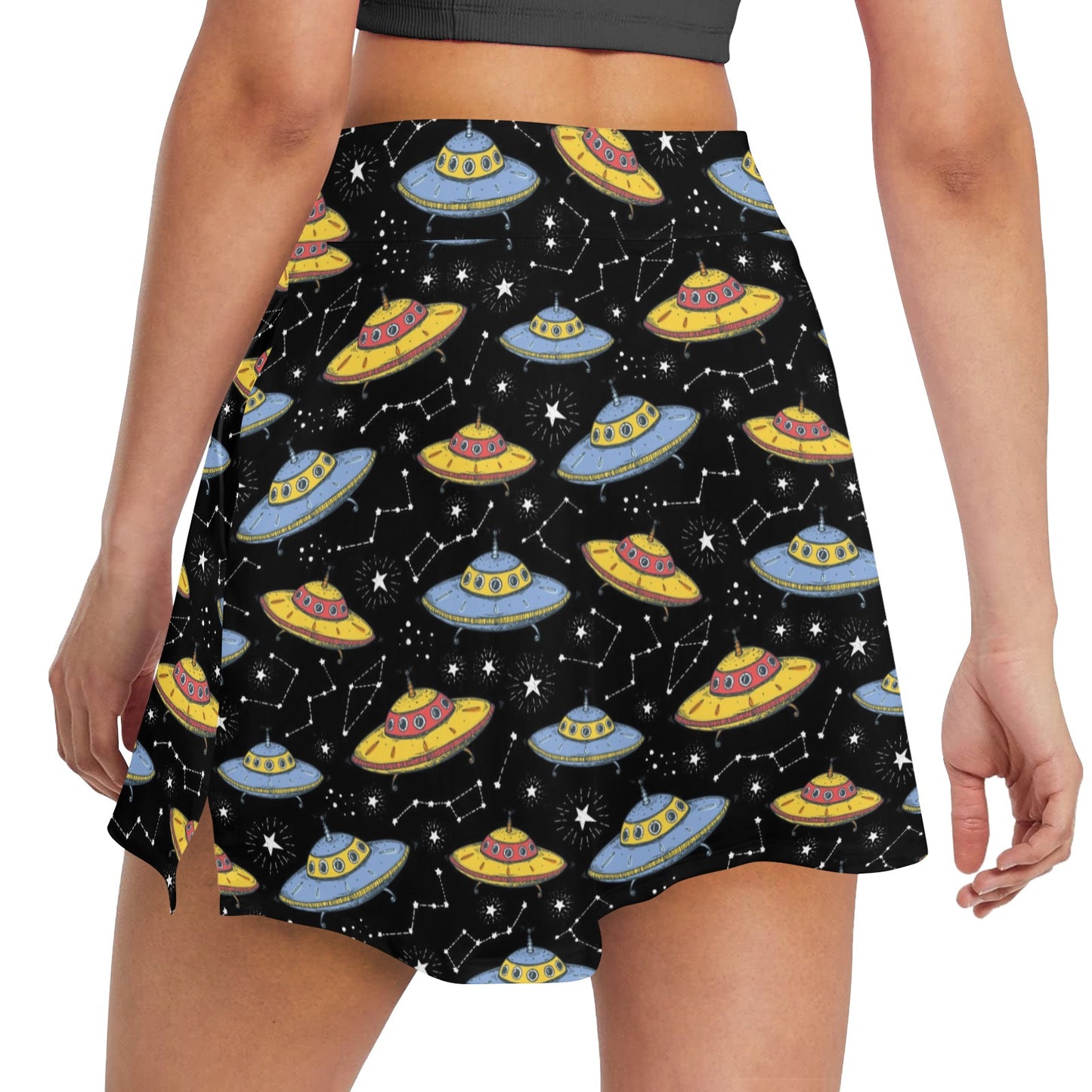 UFO Print Design LKS307 17" Golf & Pickleball Skort with Pockets