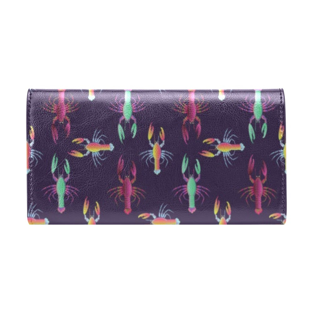 Lobster Print Design LKS402 Women's Trifold Wallet