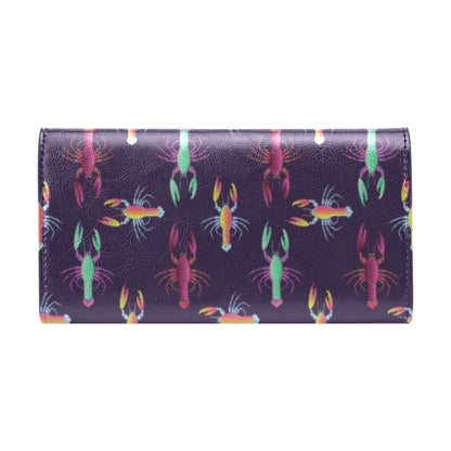 Lobster Print Design LKS402 Women's Trifold Wallet