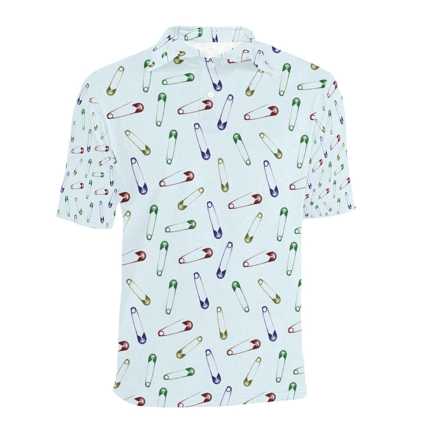 Safety Pin Print Design LKS303 Men Polo Shirt