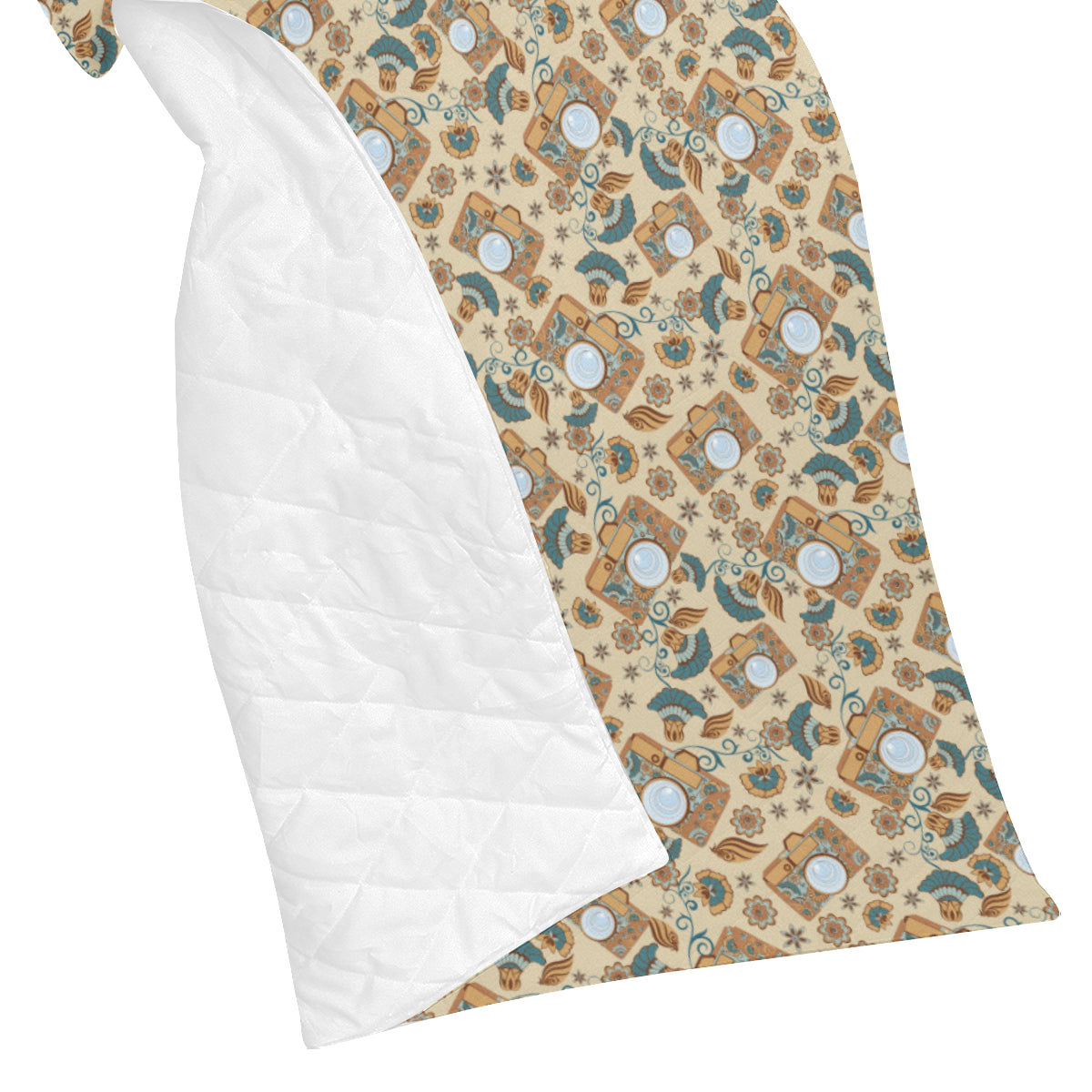 Camera Pattern Print Design 05 Premium Quilt