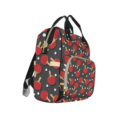 Ping Pong Pattern Print Design A05 Diaper Bag Backpack