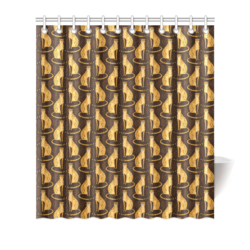 Cheetah Pattern Print Design 03 Shower Curtain