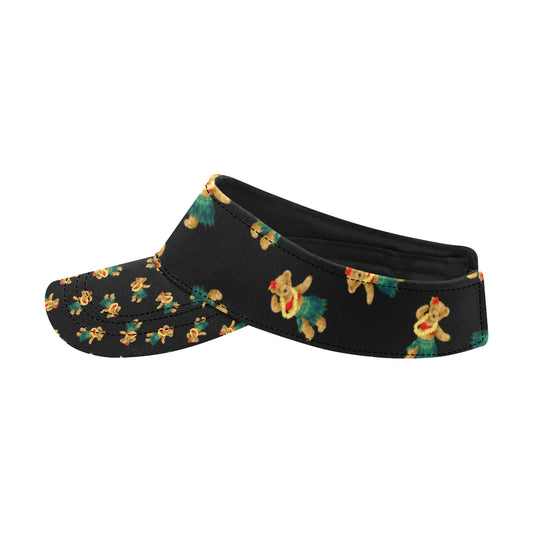 Hula Bear Pattern Print Design 06 Unisex Sun Visor