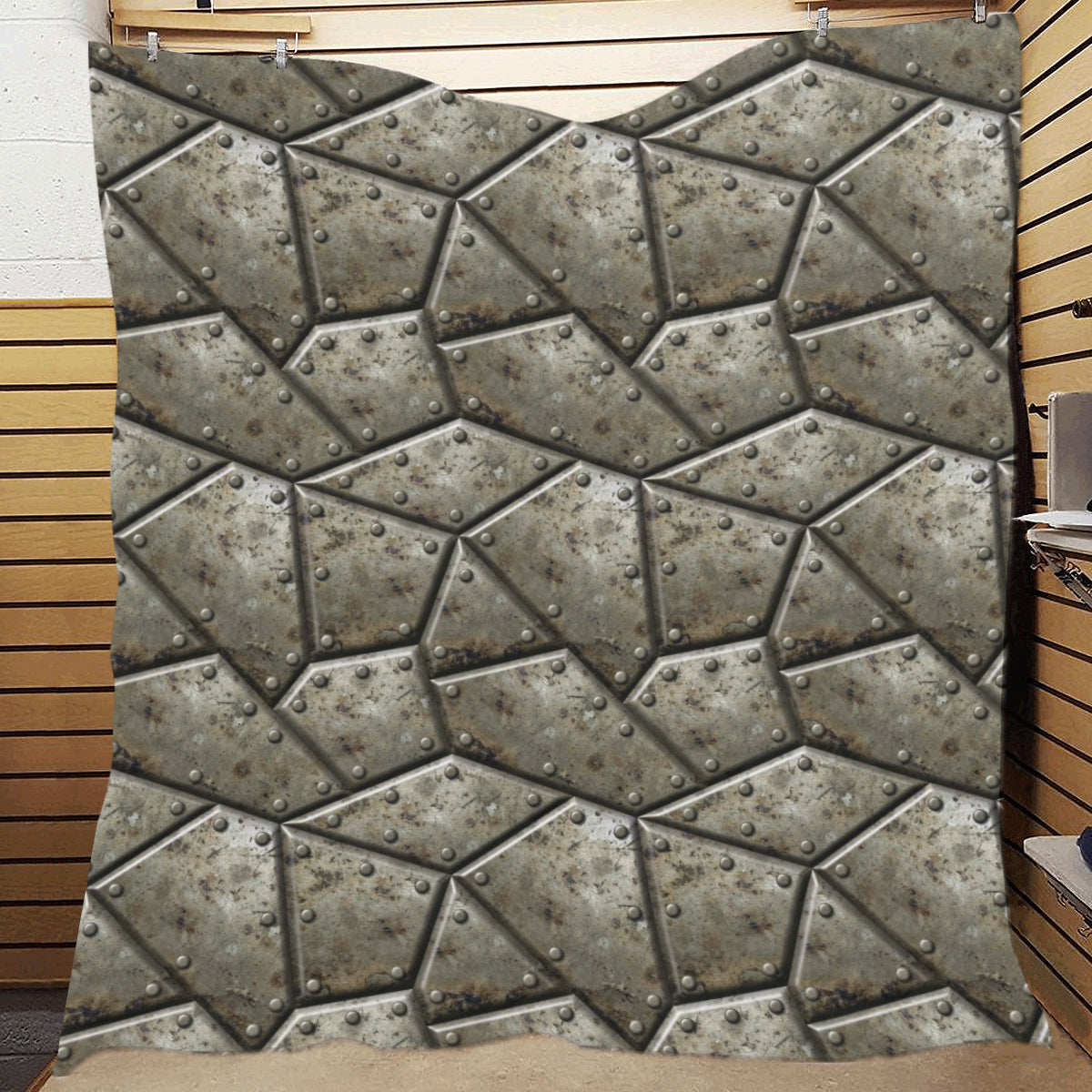 Armor Pattern Print Design 01 Premium Quilt