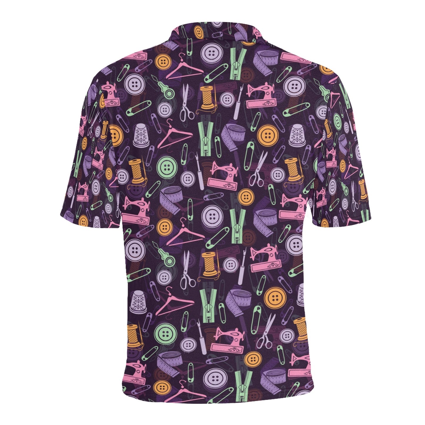 Sewing Equipment Print Design LKS306 Men Polo Shirt
