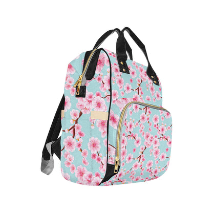 Cherry Blossom Pattern Print Design CB04 Diaper Bag Backpack
