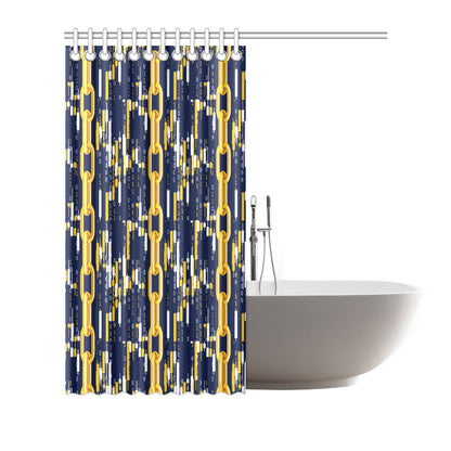 Cryptocurrency Chain Pattern Print Design 03 Shower Curtain