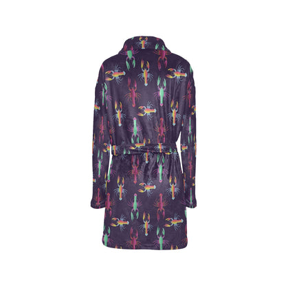 Lobster Print Design LKS402 Women's Fleece Robe