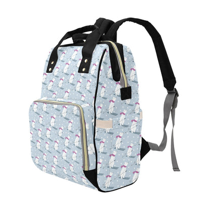Ski Print Design LKS307 Diaper Bag Backpack