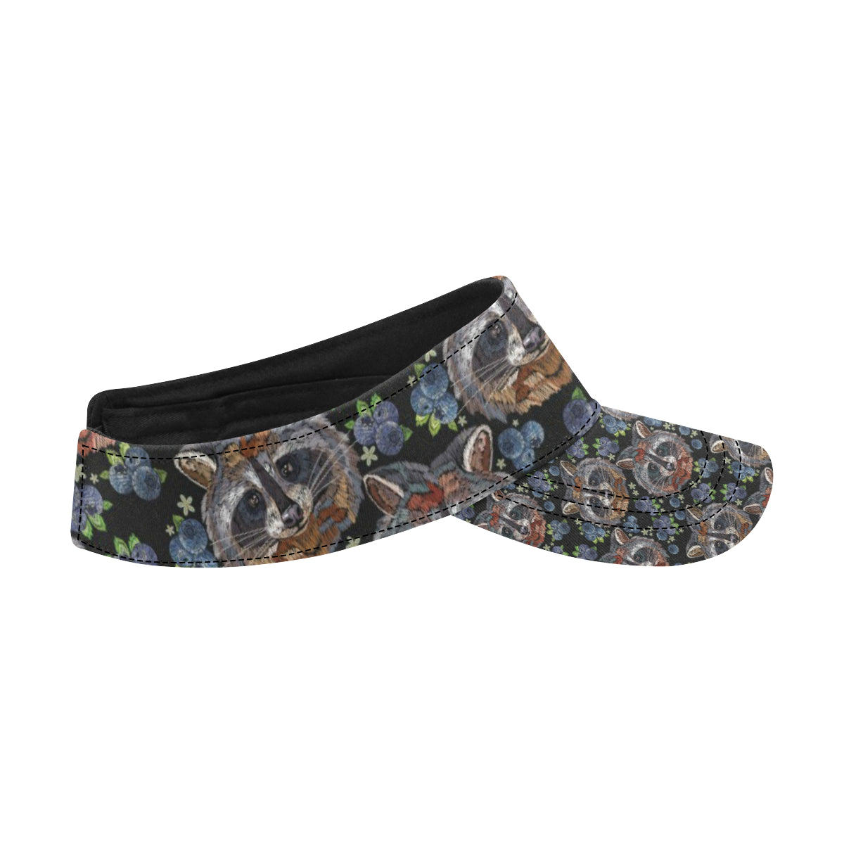 Raccoon Pattern Print Design A03 Unisex Sun Visor