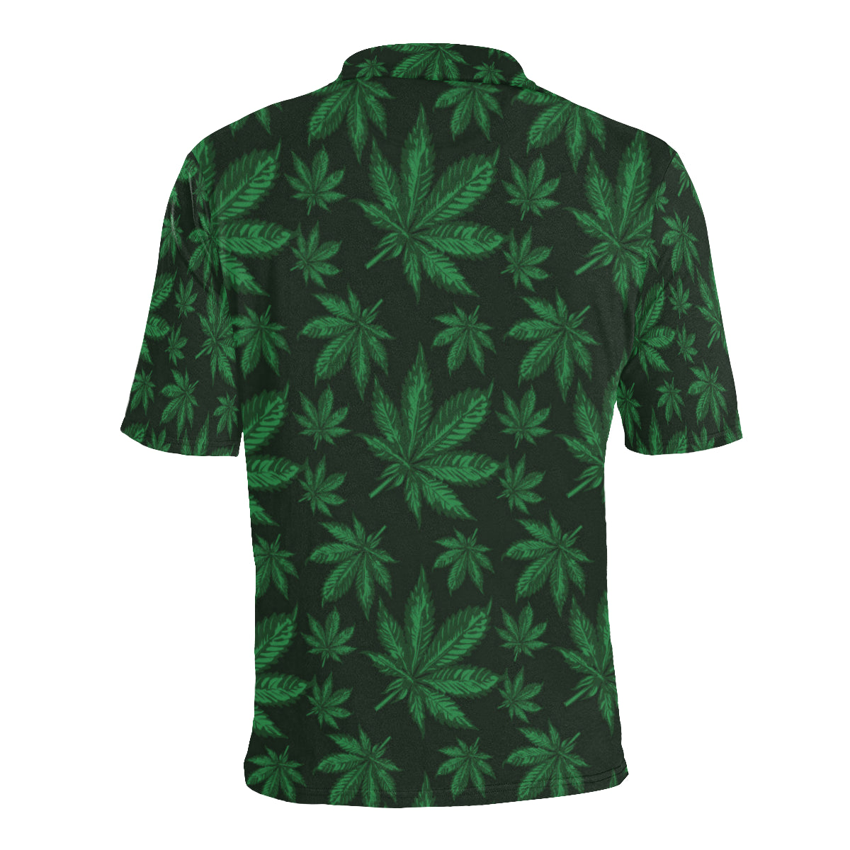 Pot Leaf Pattern Print Design A04 Men Polo Shirt