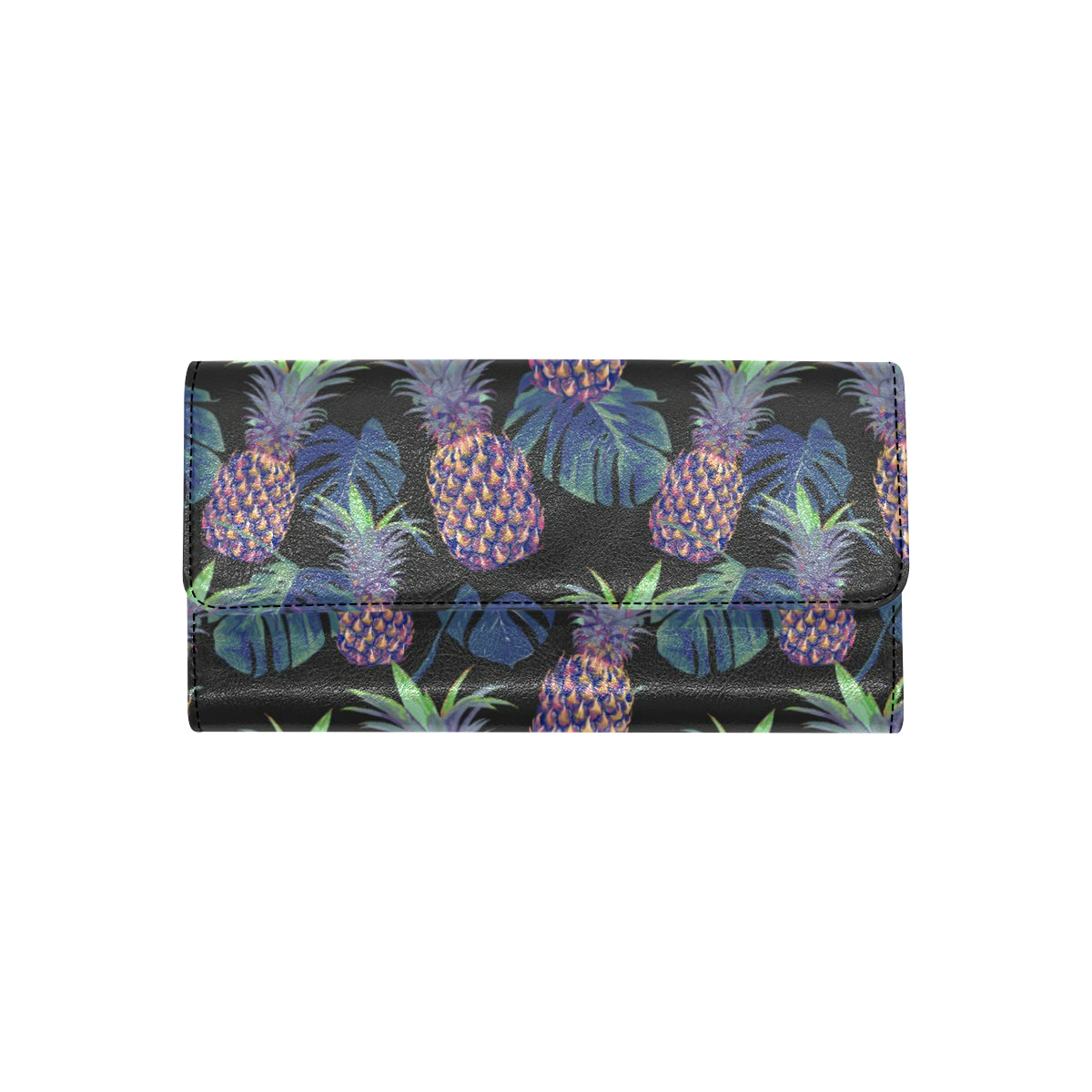 Pineapple Pattern Print Design PP04 Women's Trifold Wallet