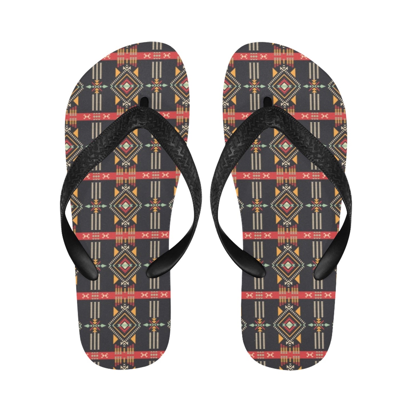 Southwest Pattern Print Design LKS303 Flip Flops