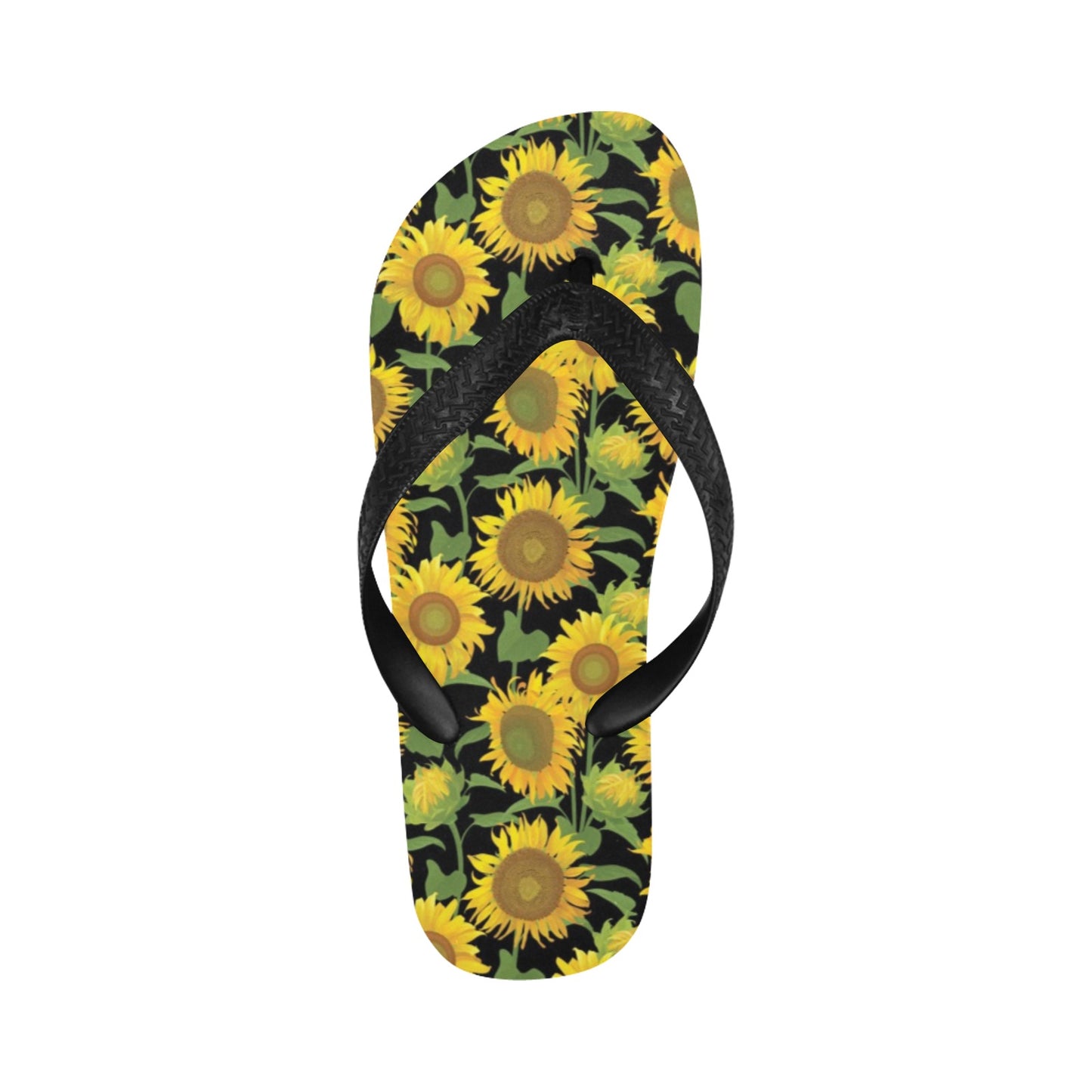 Sunflower Print Design LKS302 Flip Flops