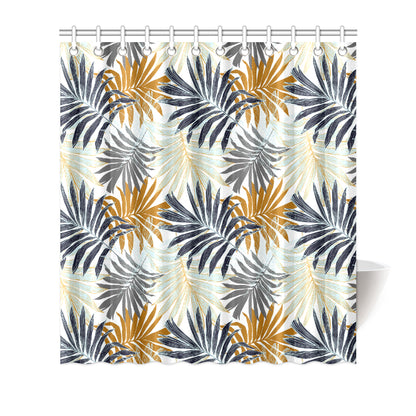 Colorful Tropical Palm Leaves Shower Curtain