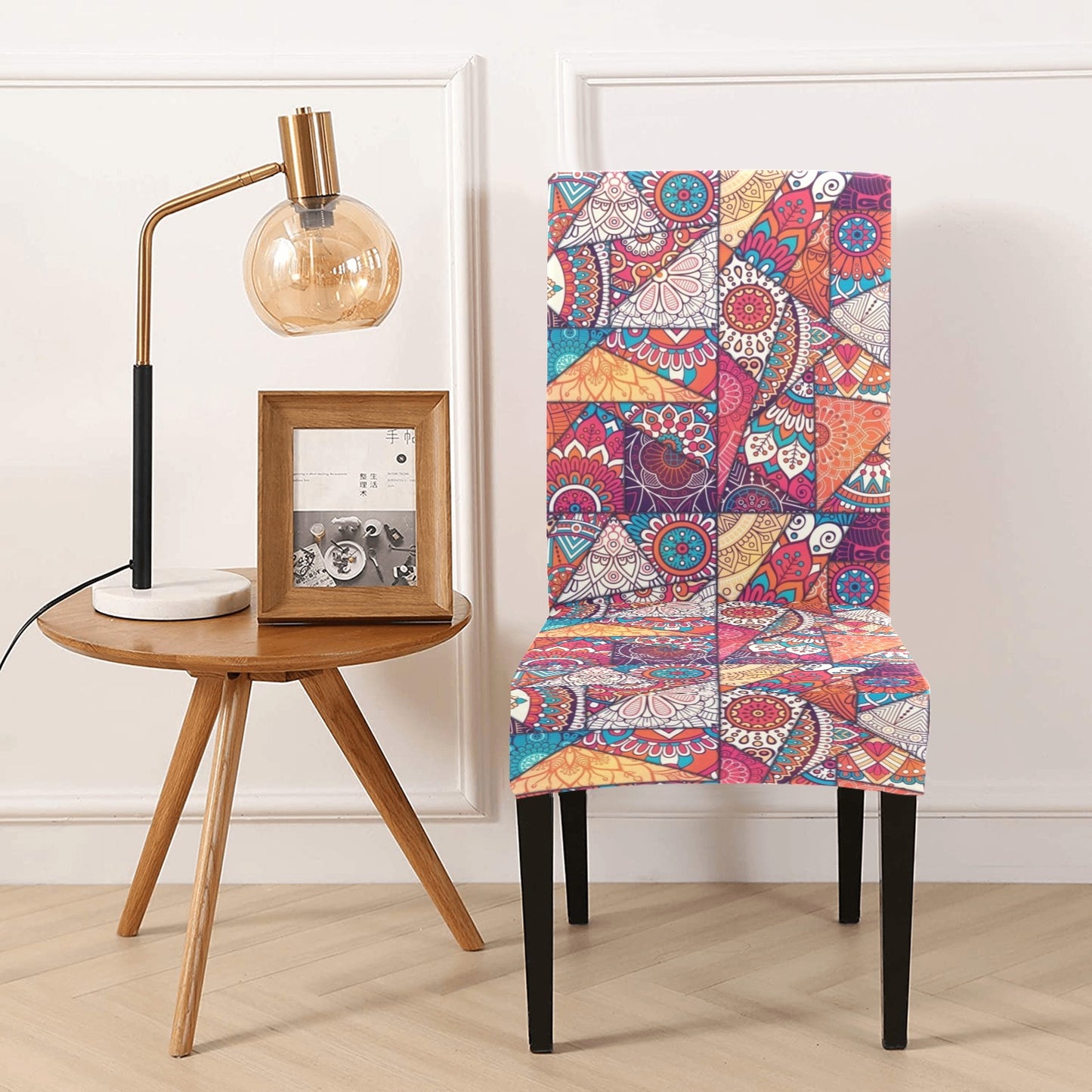 Patchwork Print Design LKS401 Dining Chair Slipcover