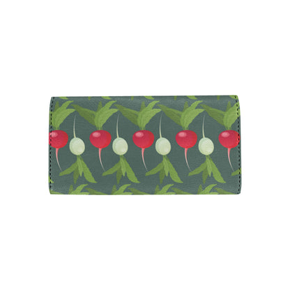 Radish Pattern Print Design A03 Women's Trifold Wallet