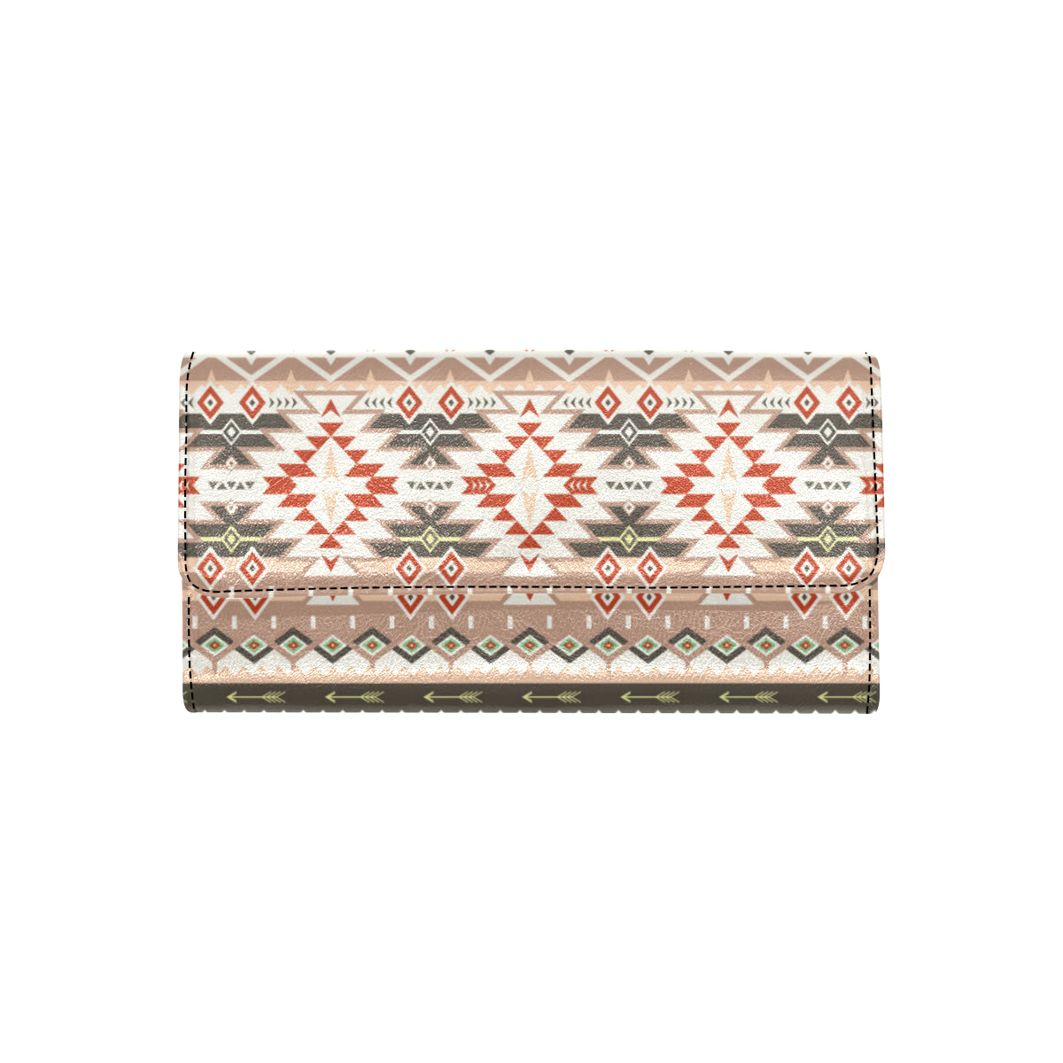 Aztec Pattern Print Design 05 Women's Trifold Wallet