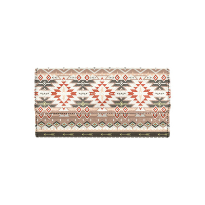 Aztec Pattern Print Design 05 Women's Trifold Wallet