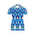 Ikat Blue Pattern Print Design 01 Women's Polo Shirt