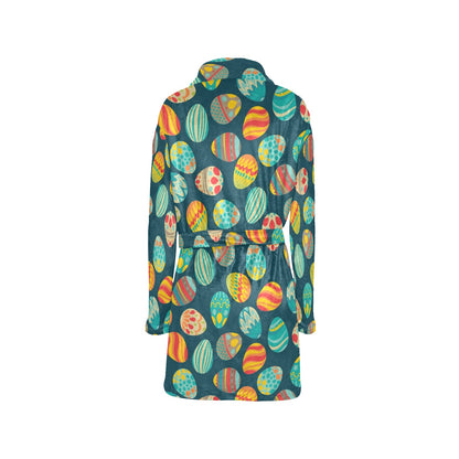 Easter Eggs Pattern Print Design RB09 Women's Fleece Robe