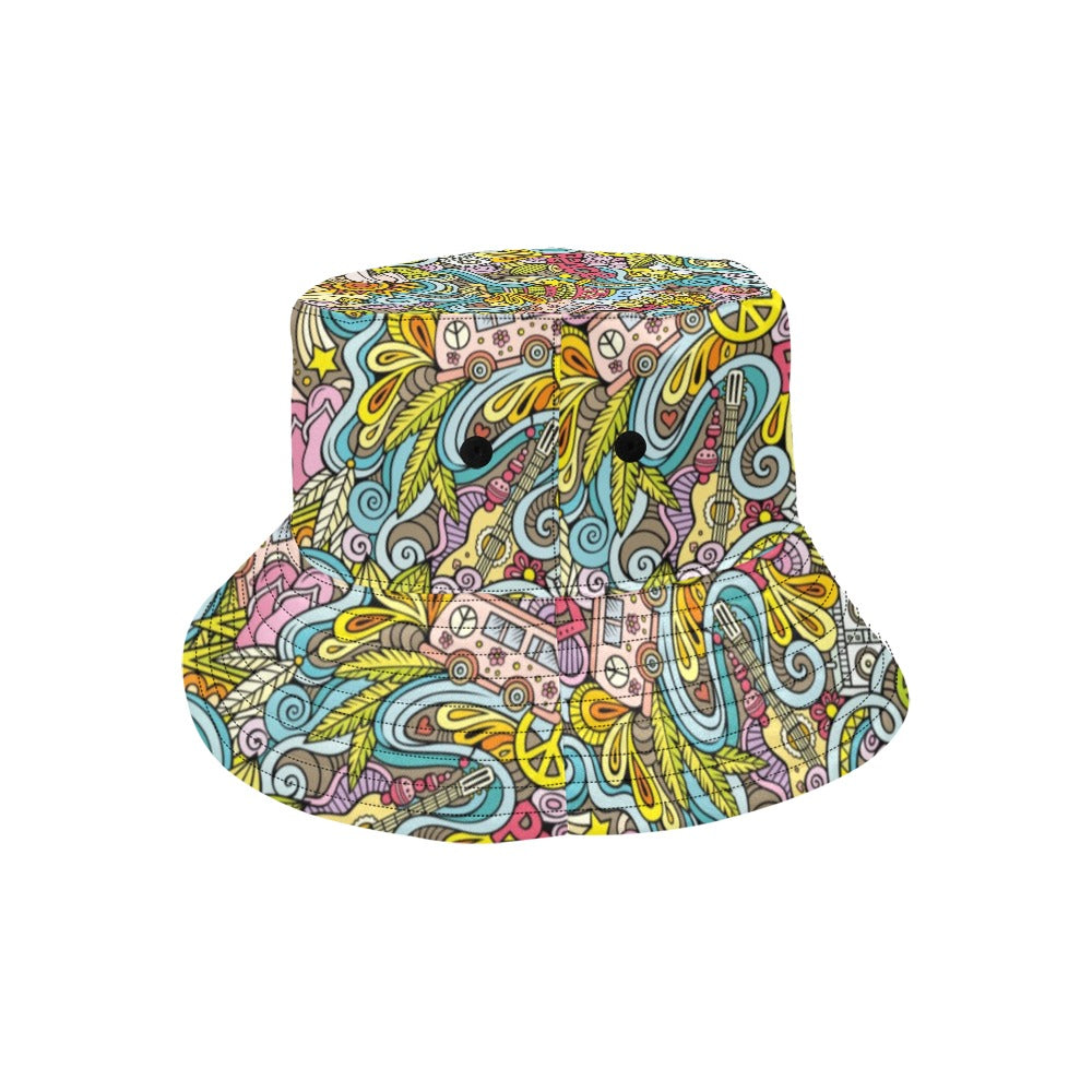 Hippie Print Design LKS301 Unisex Bucket Hat